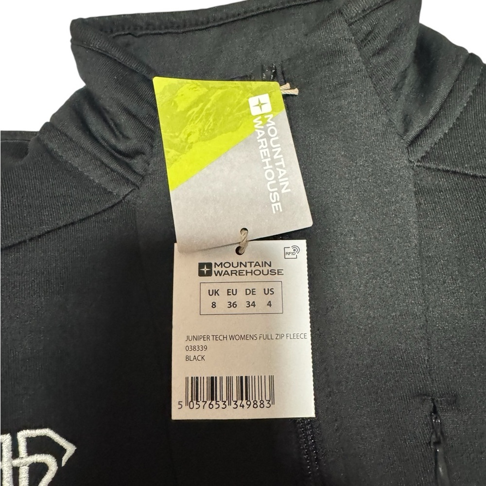 New With Tags Mountain Warehouse Juniper Fleece Black Jacket in Sz 4 - Picture 5 of 9